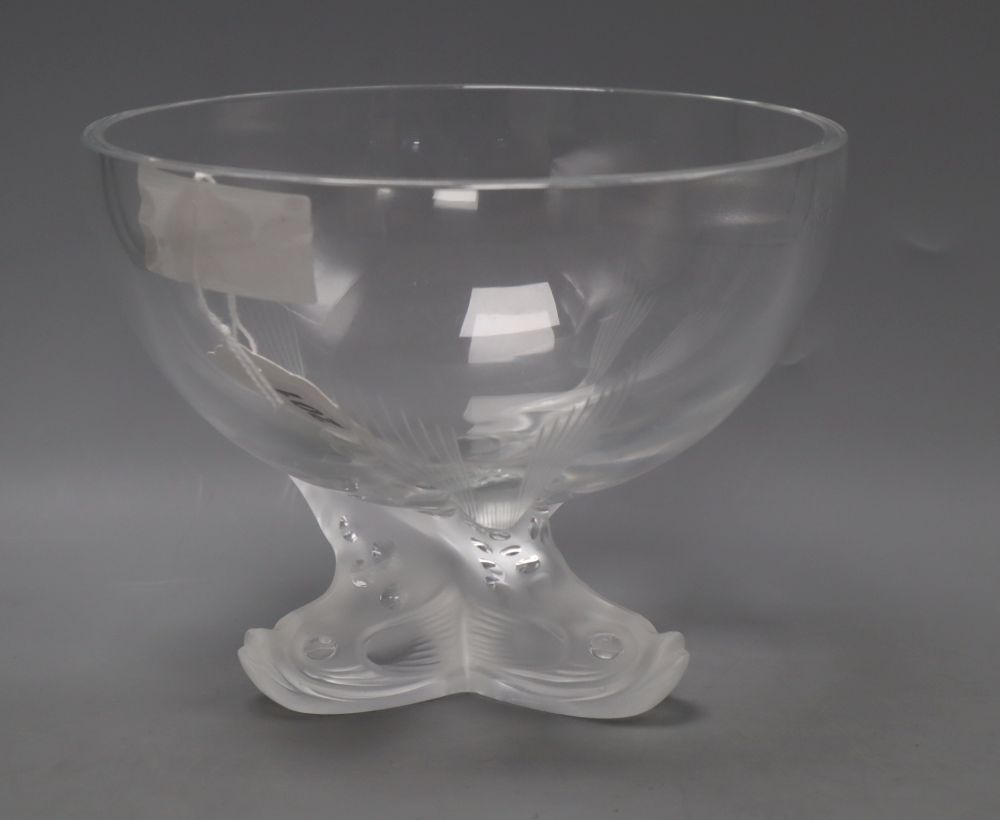 A Lalique Igor glass ice bowl, height 15cm